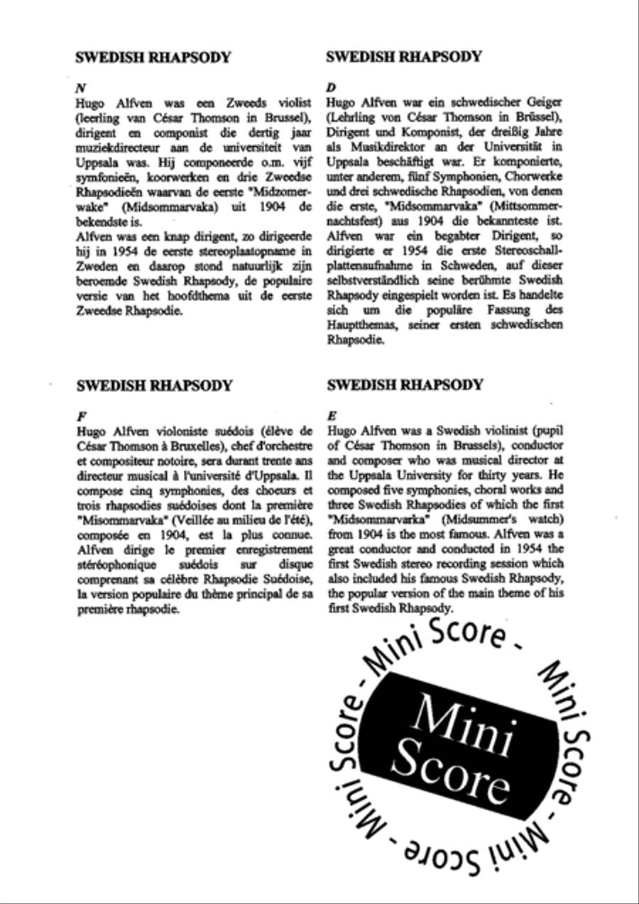 Swedish Rhapsody Concert Band scores gallery preview page 5