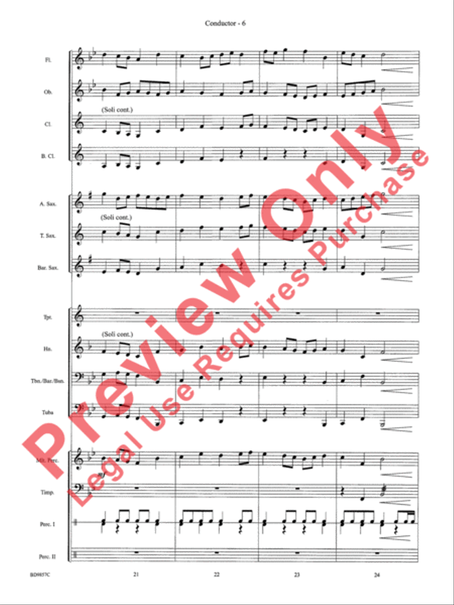 Contredanse Concert Band scores gallery preview page 8