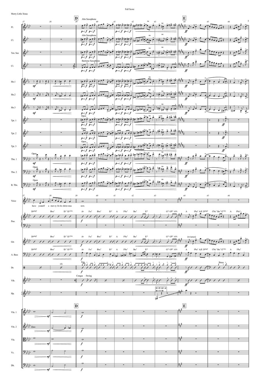 Have Yourself A Merry Little Christmas Full Orchestra scores gallery preview page 5