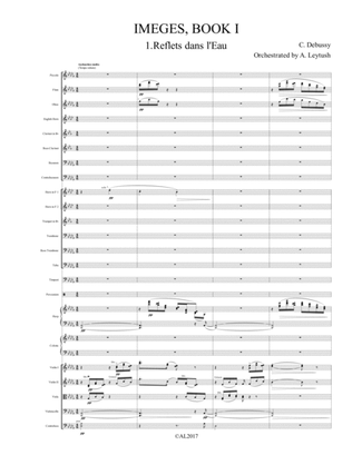 C. Debussy - IMAGES, Book I, #1.Reflets dans l'eau, Orchestra Suite, Orchestrated by A. Leytush