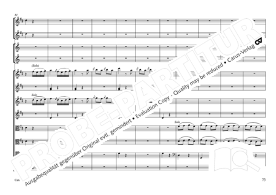 Concertone in D major Horn scores gallery preview page 74