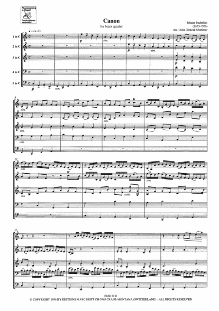Canon Canon Brass Quintet scores gallery preview page 3