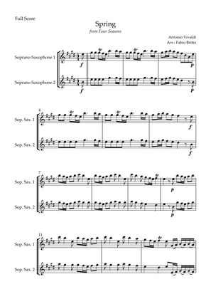 Spring (from Four Seasons of Antonio Vivaldi) for Soprano Saxophone Duo