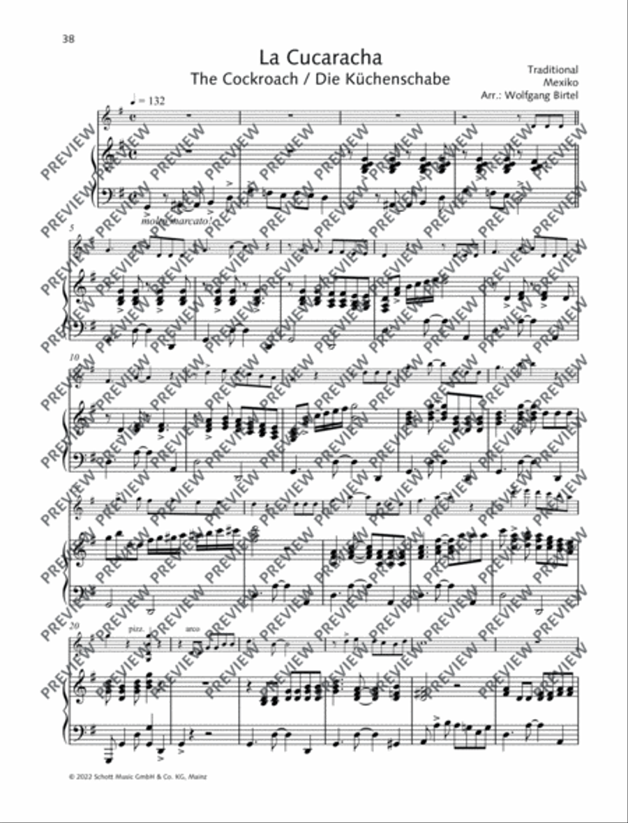 La Cucaracha Violin Solo scores gallery preview page 2