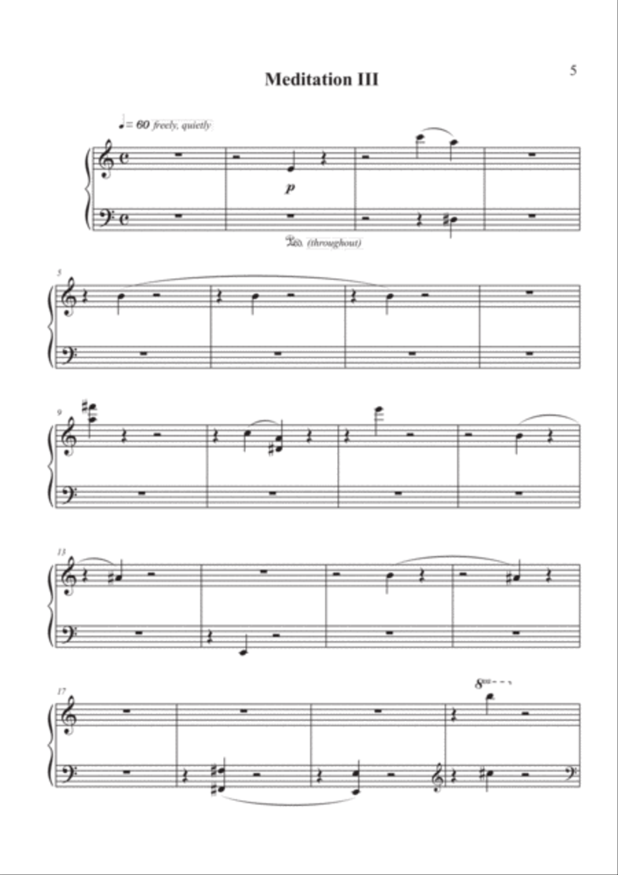 Six Meditations on Bach Piano Solo scores gallery preview page 5