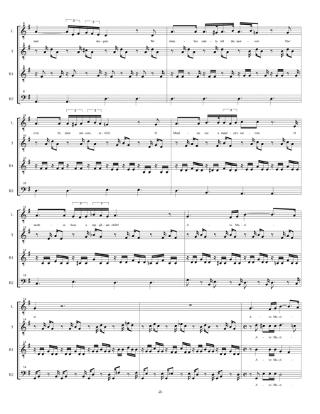 Ave Maria by Franz Schubert TTBB - Digital Sheet Music