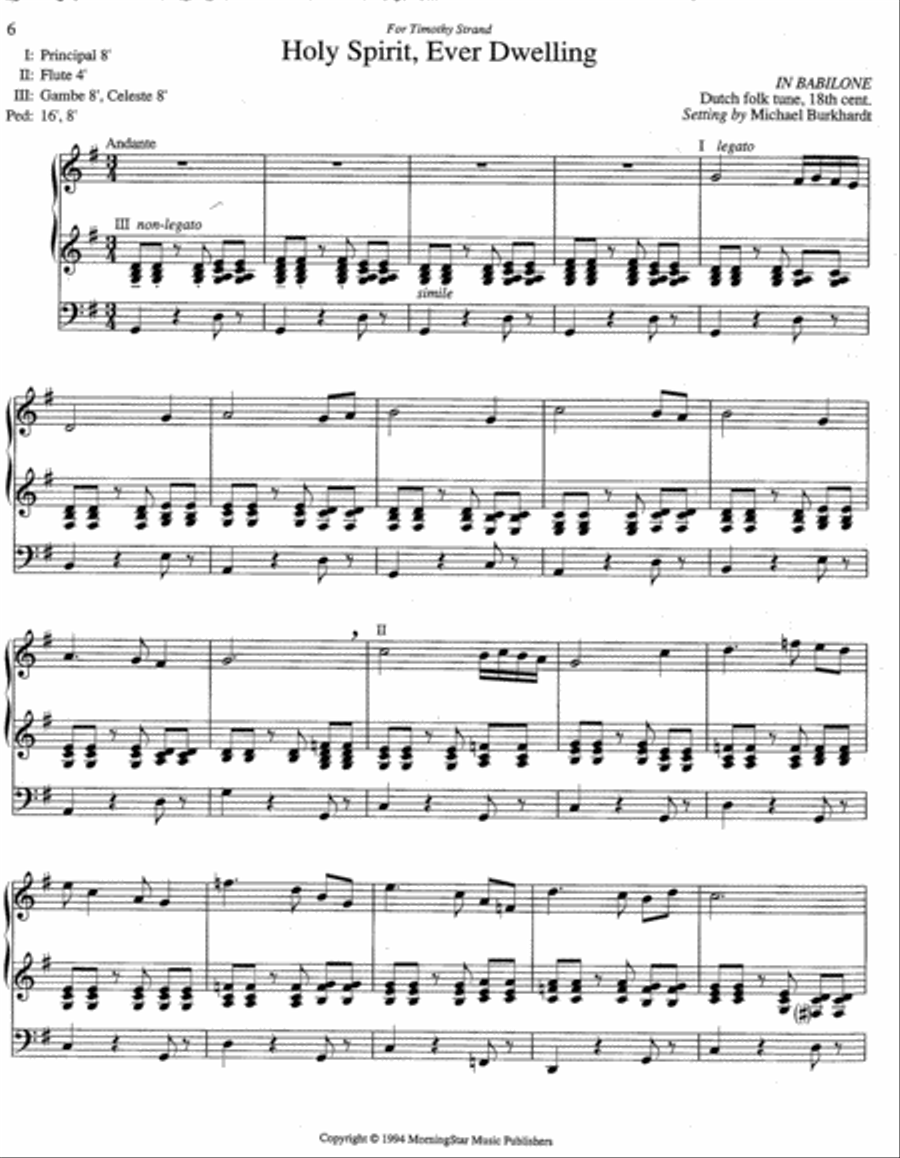 Five Pentecost Hymn Improvisations Organ scores gallery preview page 2