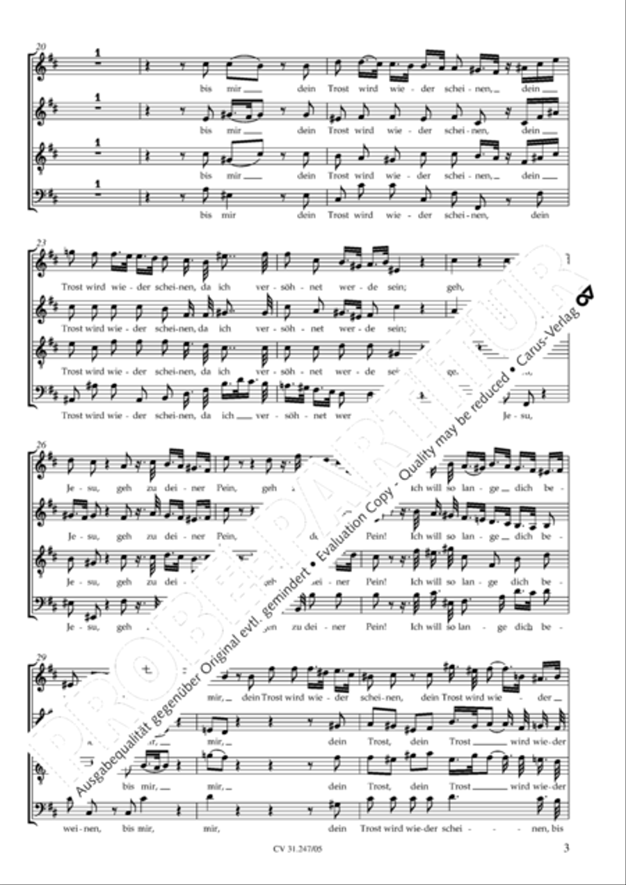 St. Mark Passion (Markus-Passion) 4-Part scores gallery preview page 4