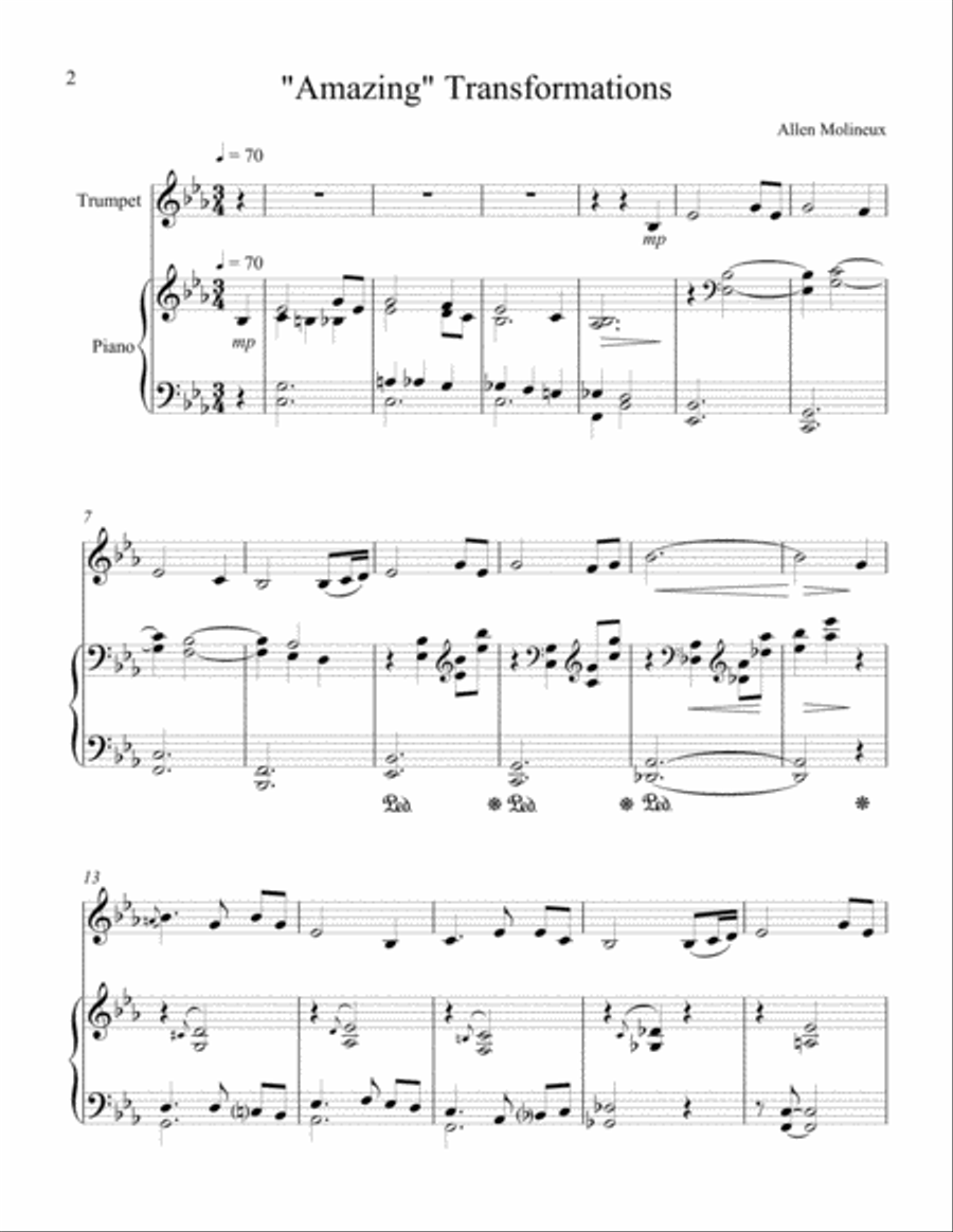 Amazing Transformations Amazing Transformations Trumpet Solo scores gallery preview page 2