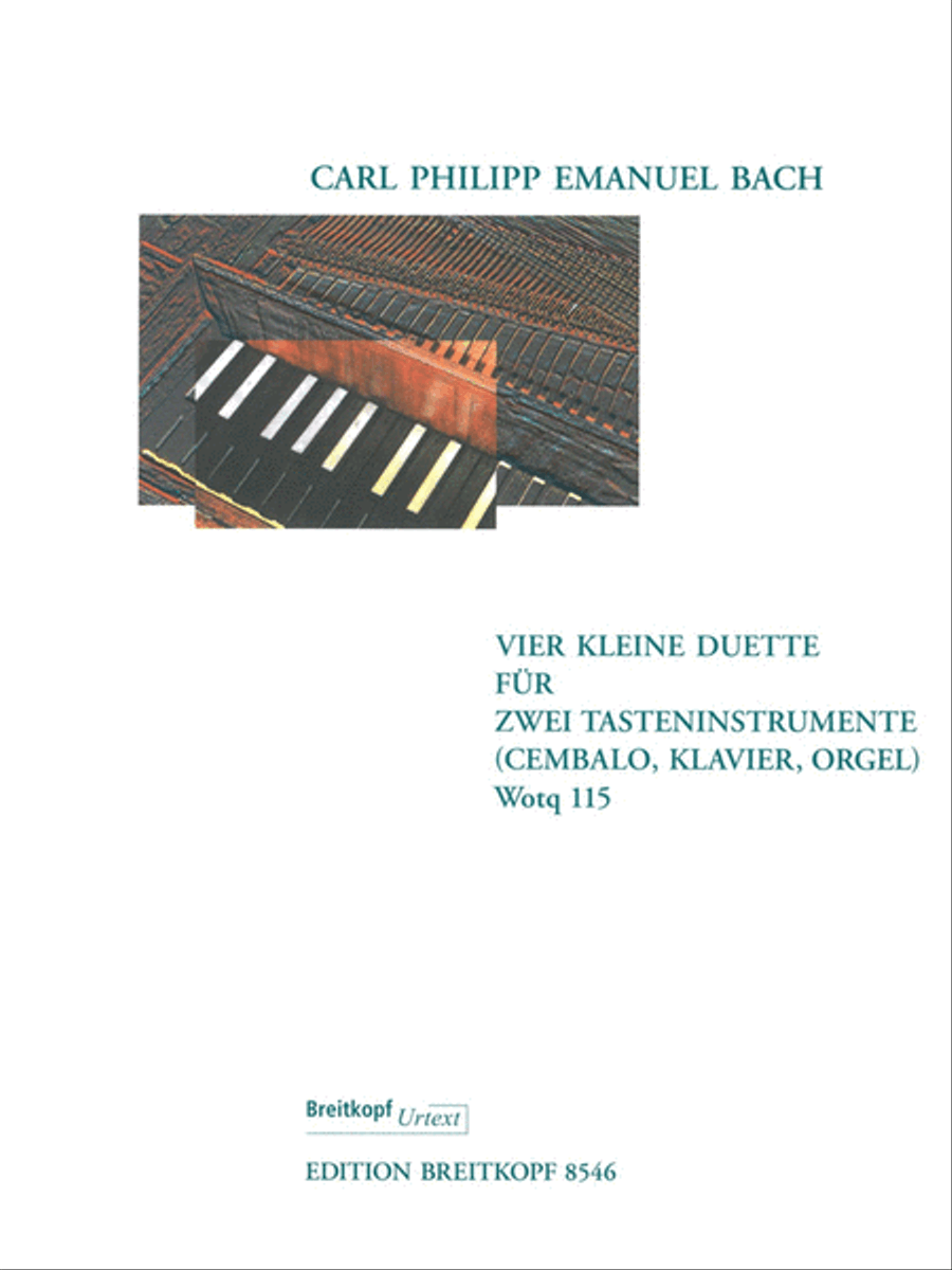 4 Small Duets for 2 Keyboard Instruments Wq 115 Piano Duet scores gallery preview page 1