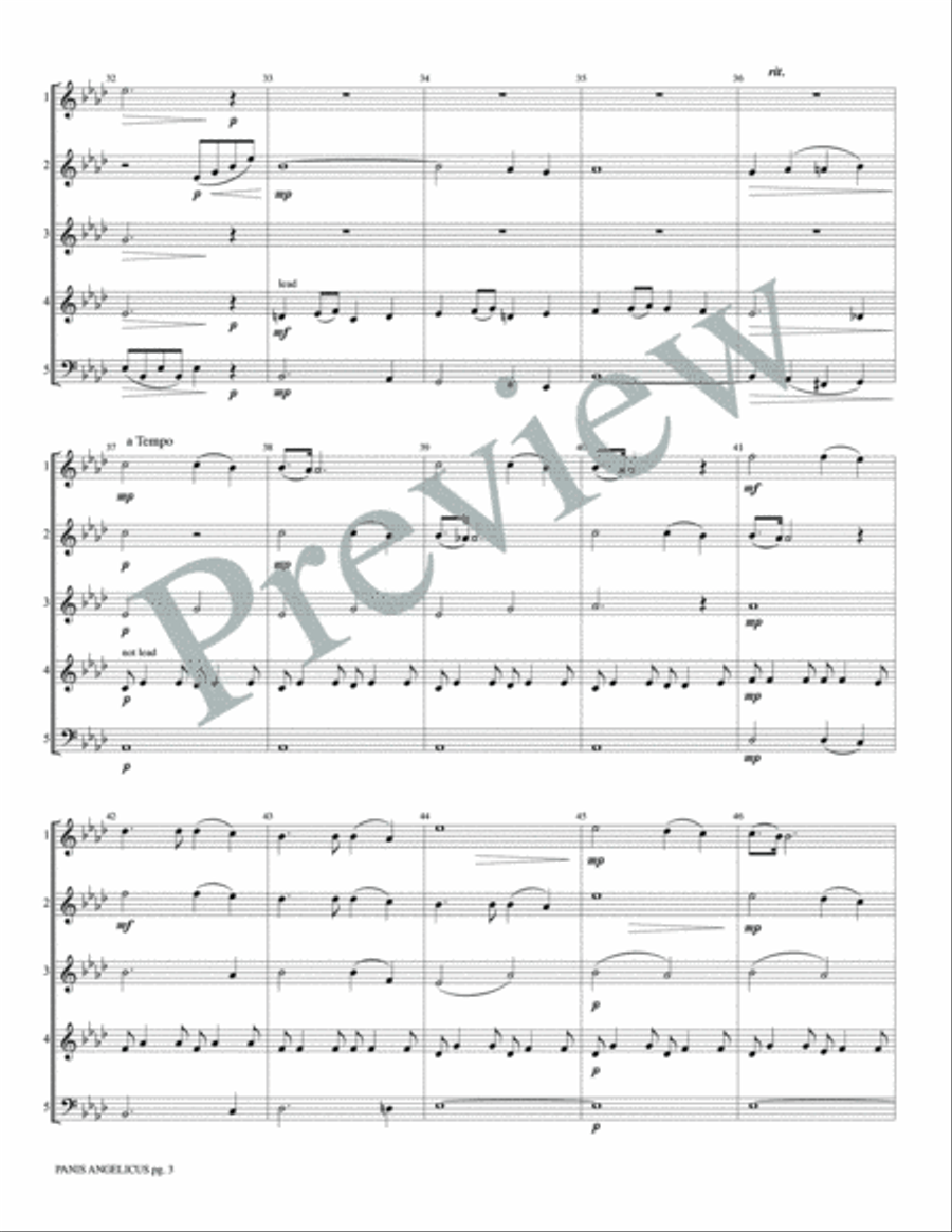 Panis Angelicus Woodwind Quartet scores gallery preview page 5