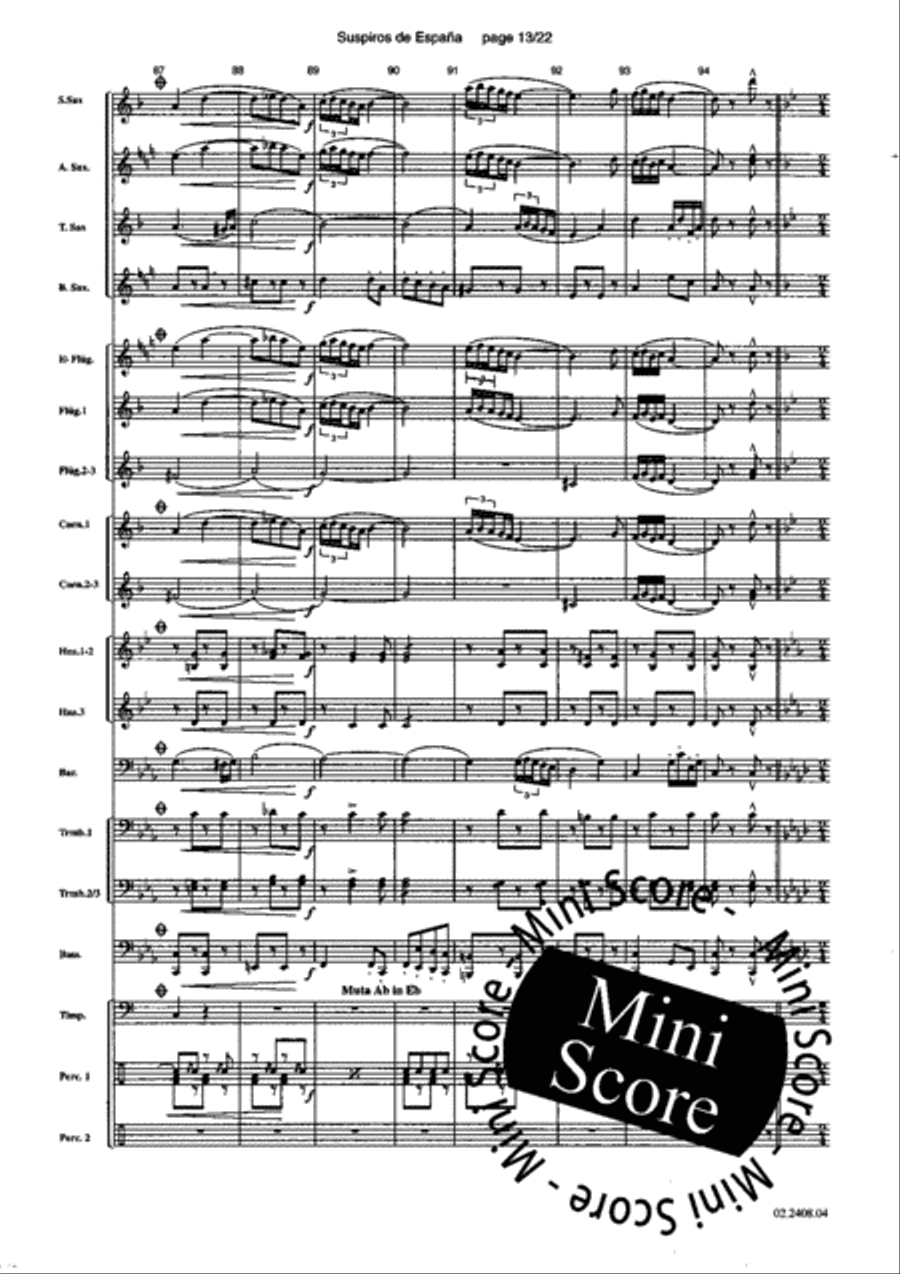 Suspiros de Espana Fanfare Band scores gallery preview page 17