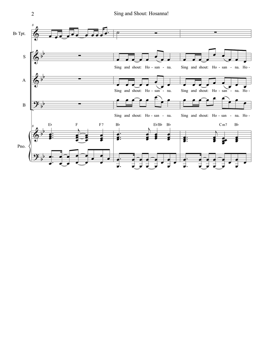 Sing and Shout: Hosanna! Sing and Shout: Hosanna! 4-Part scores gallery preview page 3