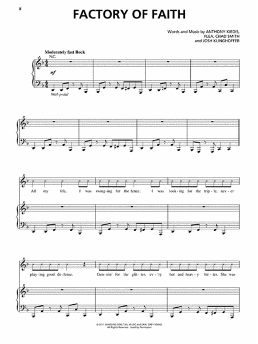 Red Hot Chili Peppers - I'm with You Piano, Vocal, Guitar scores gallery preview page 3