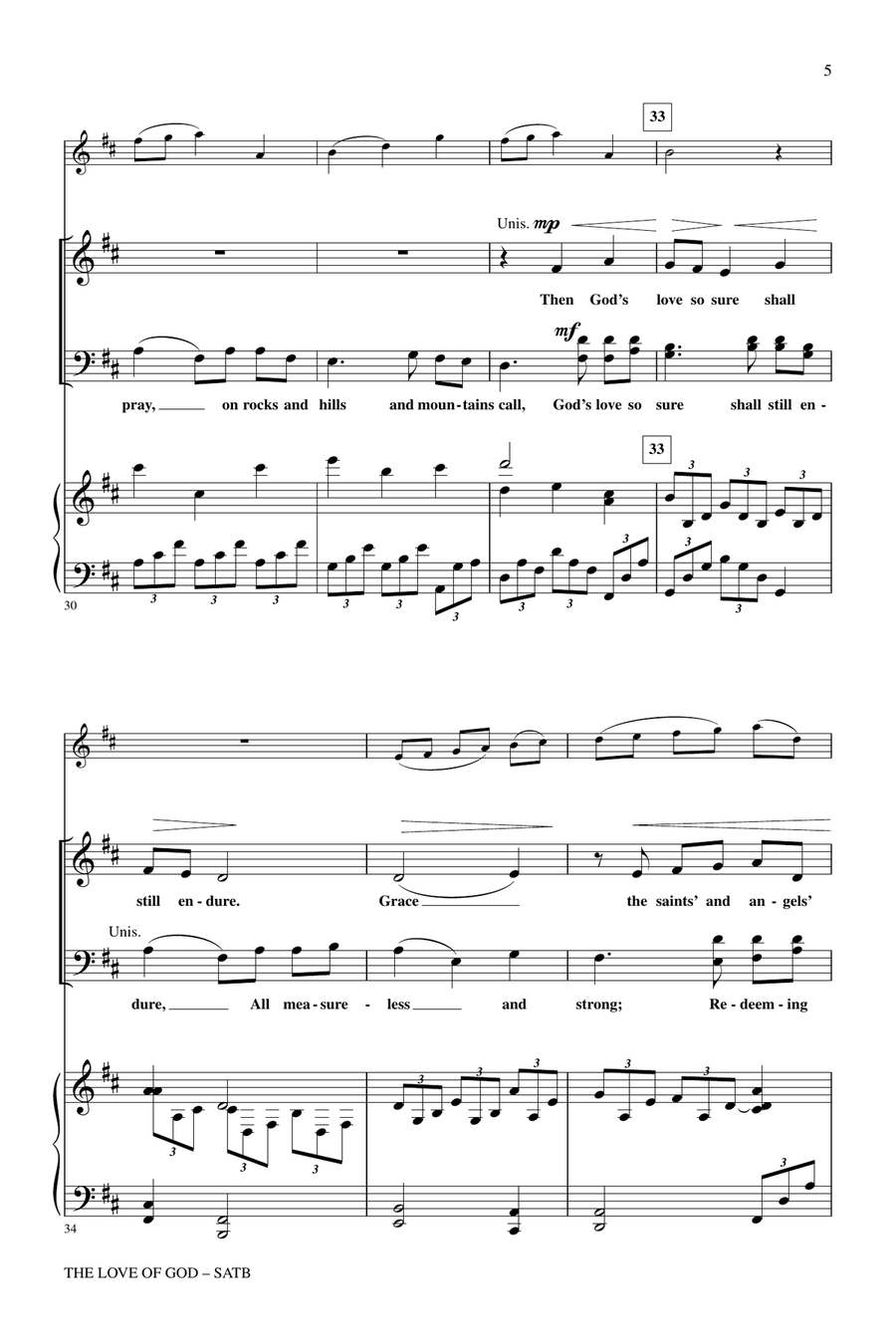 The Love Of God 4-Part scores gallery preview page 4
