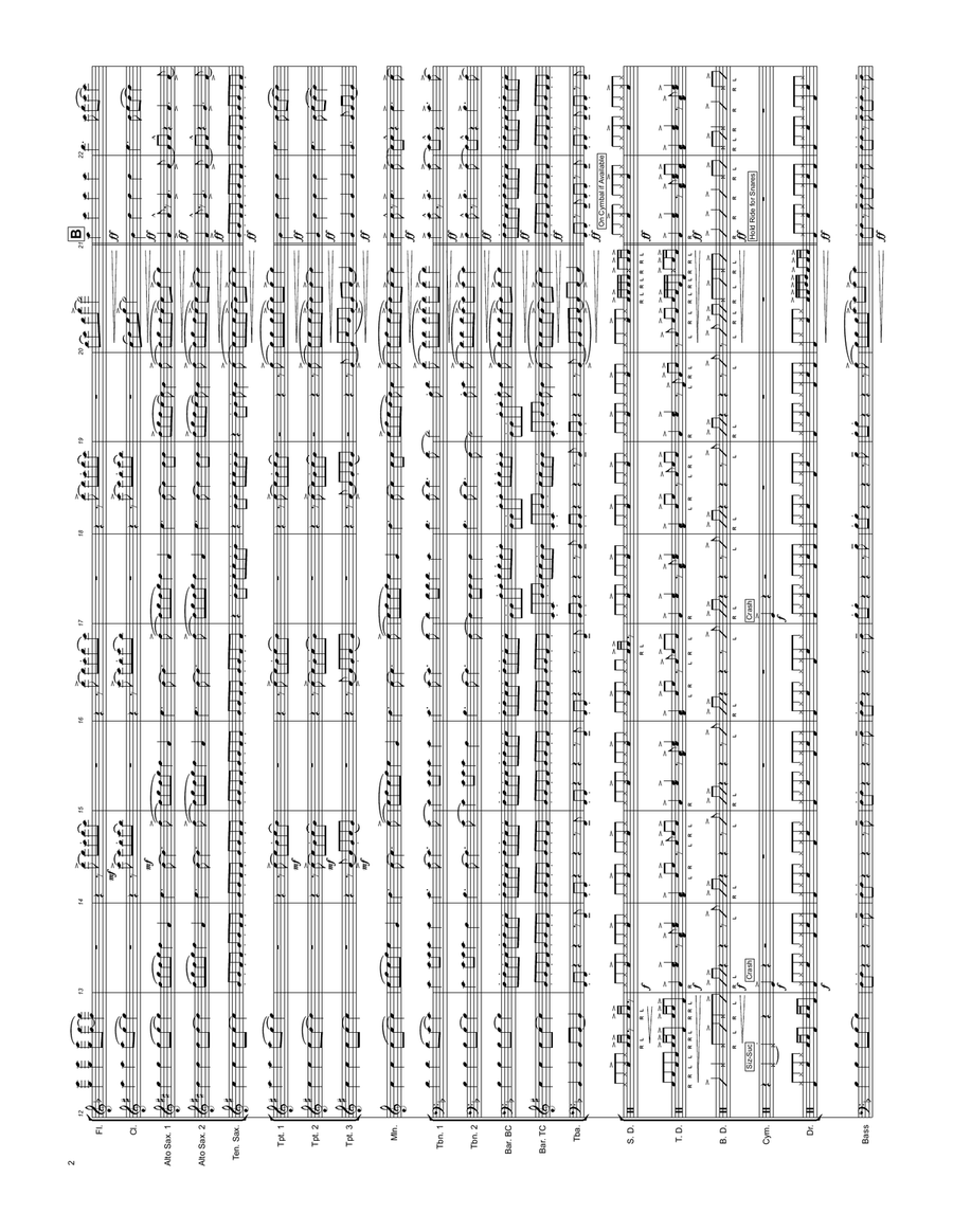 Hot To Go Marching Band scores gallery preview page 2