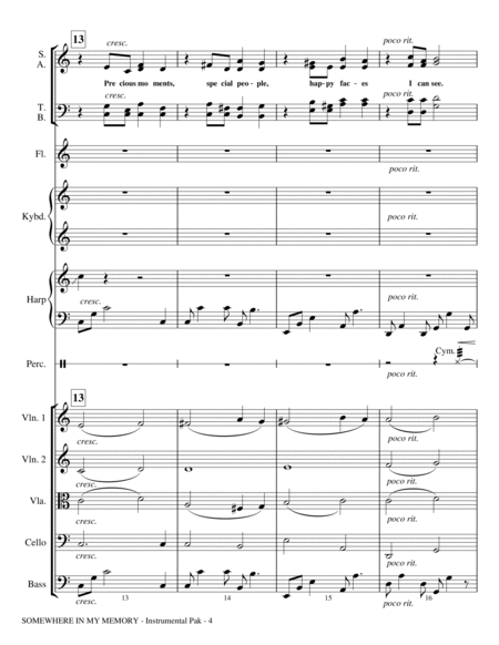 Somewhere in My Memory (arr. Audrey Snyder) - Full Score