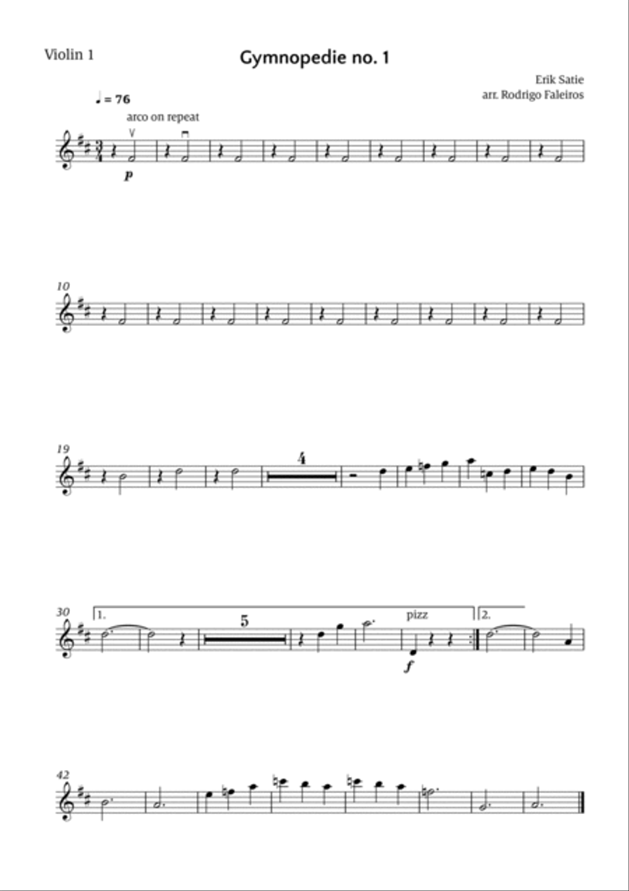 Gymnopédie no. 1 Chamber Music scores gallery preview page 5
