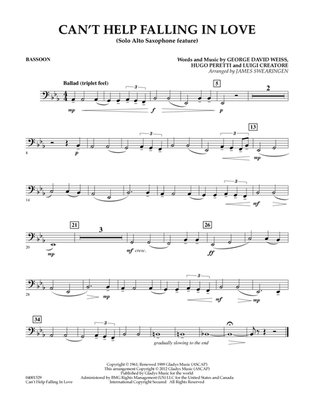 Can't Help Falling In Love (Solo Alto Saxophone Feature) - Bassoon