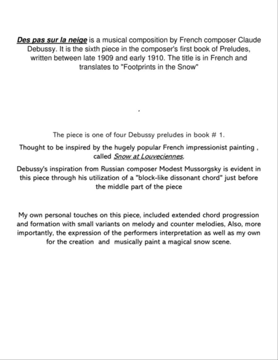 Footprints in the Snow by Debussy arr. for flute choir / ensemble Flute Choir scores gallery preview page 2