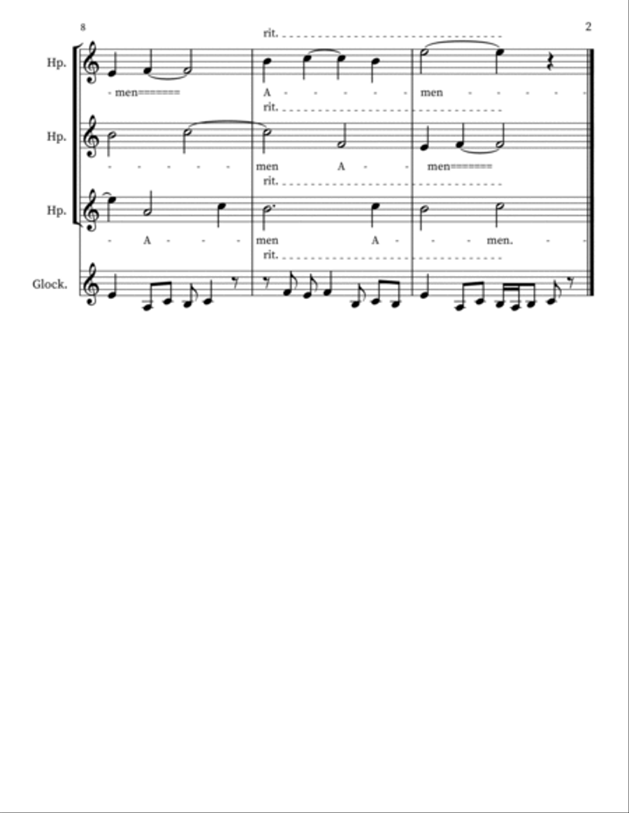 A 65 for harps or voices Voice scores gallery preview page 2