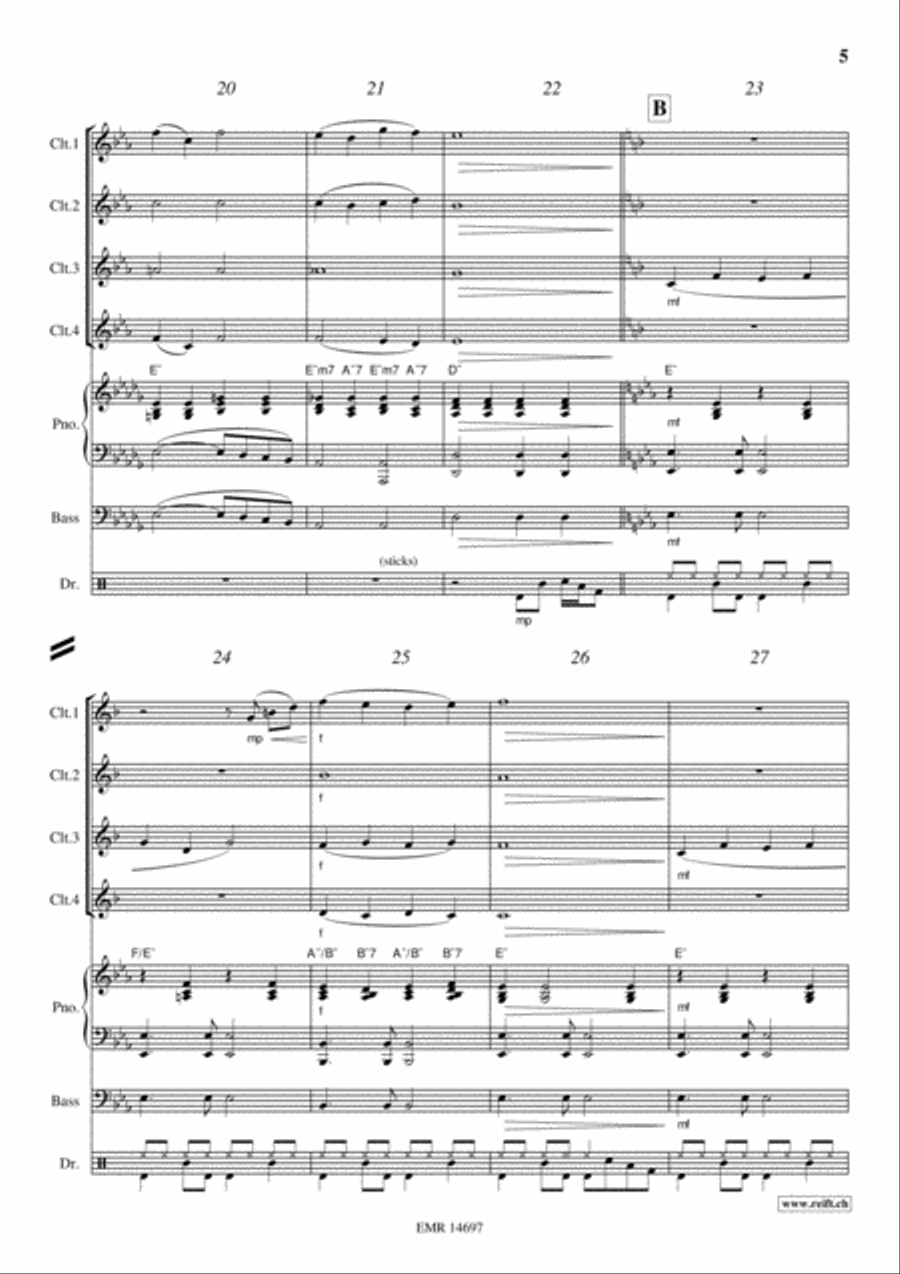 Aura Lee Clarinet scores gallery preview page 5