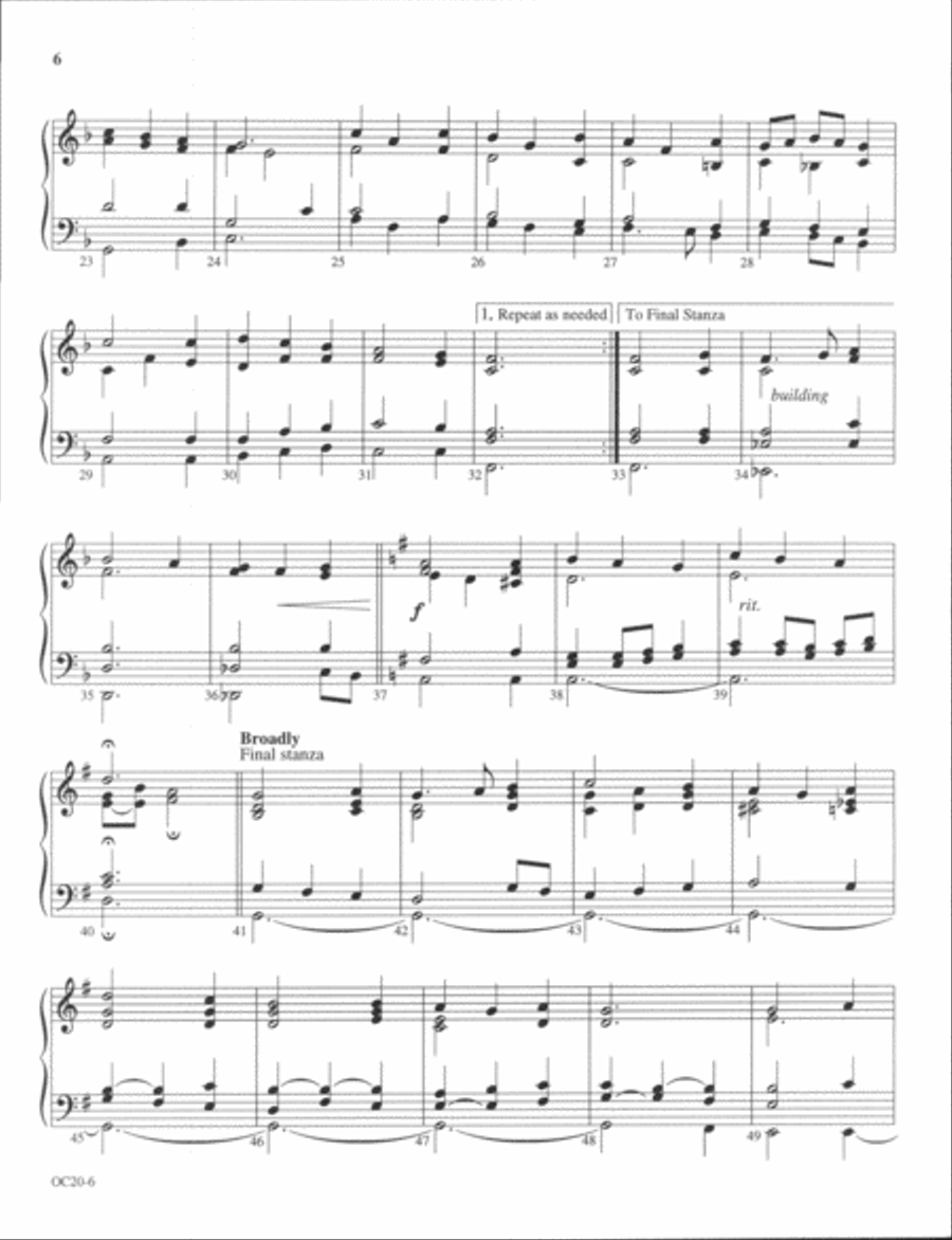 Praise and Adoration - organ part Organ scores gallery preview page 4