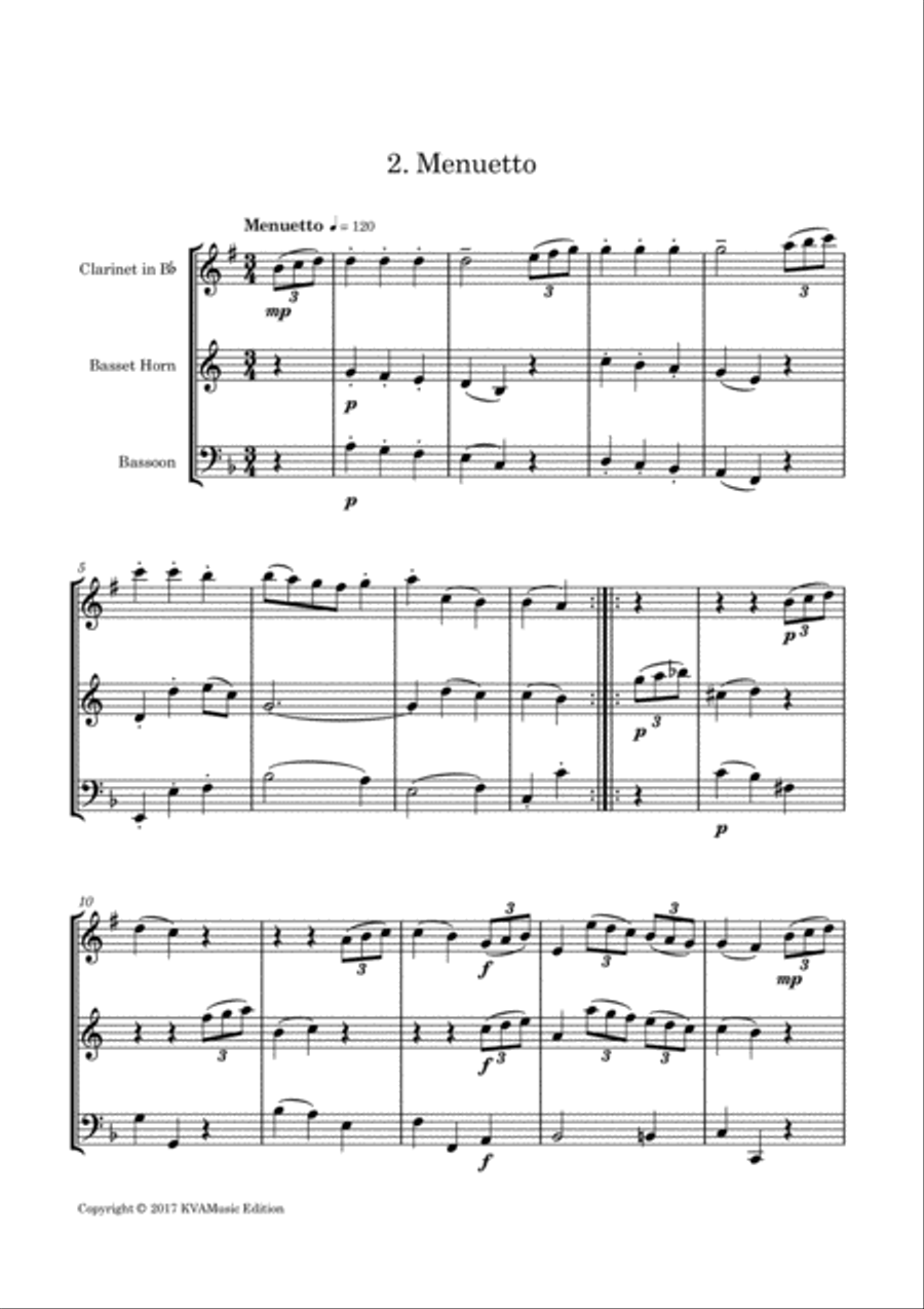 J. Haydn: Divertimento i F major Woodwind Trio scores gallery preview page 5