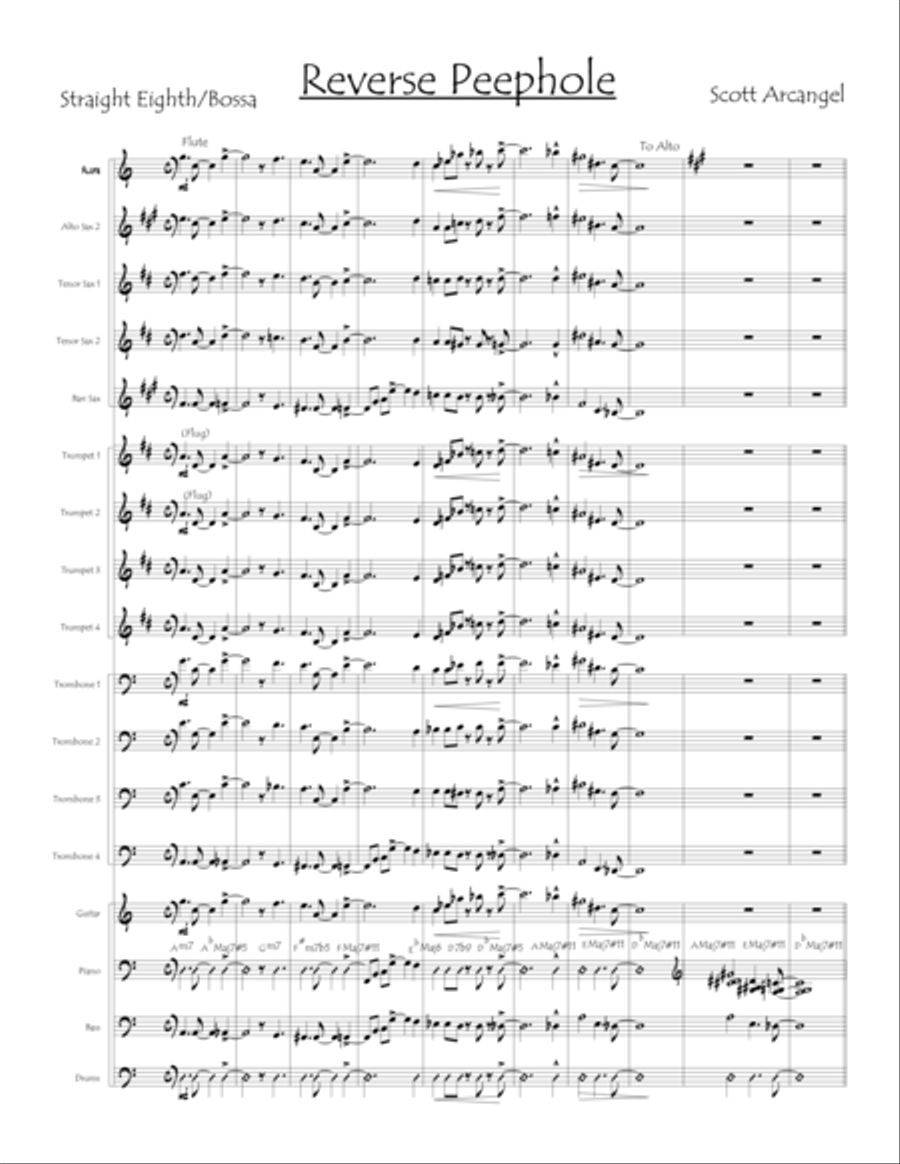 Reverse Peephole (digital print) Jazz Ensemble scores gallery preview page 1