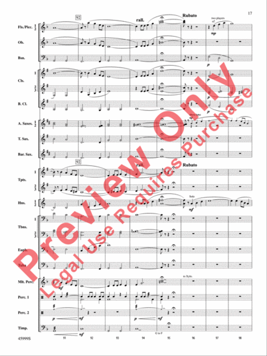 The Blue Ridge Concert Band scores gallery preview page 18