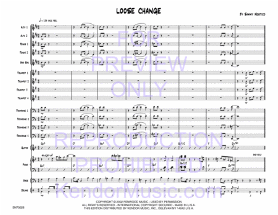Loose Change Loose Change Jazz Ensemble scores gallery preview page 2