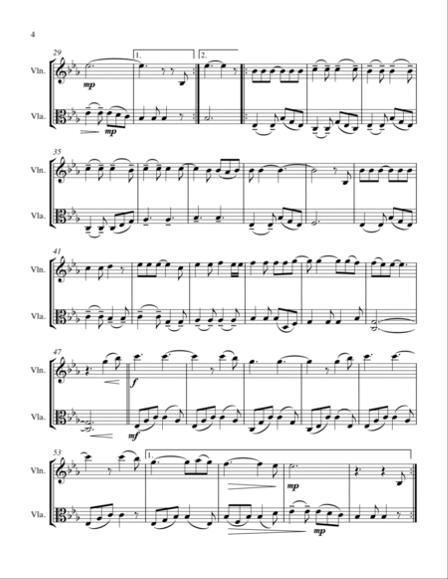 Hallelujah String Duet scores gallery preview page 5