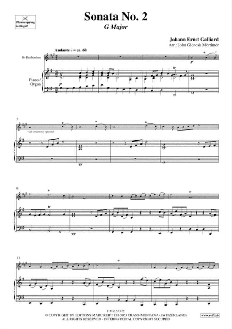 Sonata No. 2 Euphonium scores gallery preview page 4