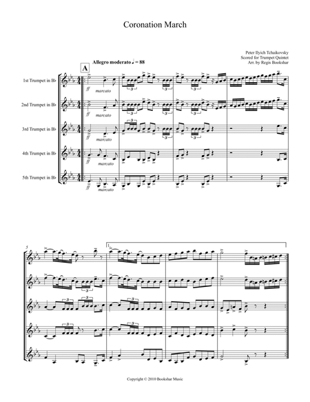 Coronation March (Db) (Trumpet Quintet)