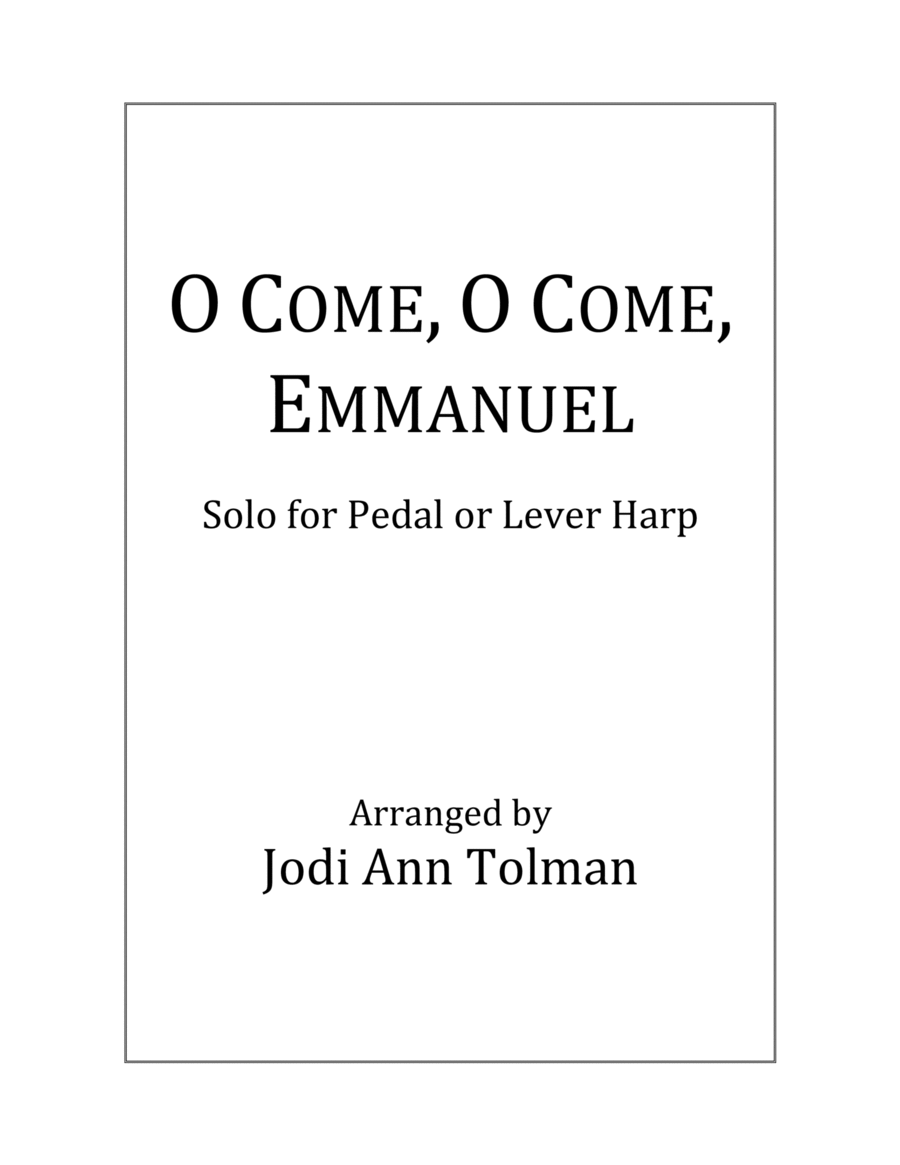 O Come, O Come, Emmanuel, Harp Solo Harp scores gallery preview page 1