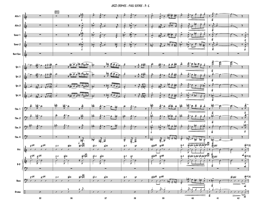 Jazz Crimes Jazz Ensemble scores gallery preview page 6