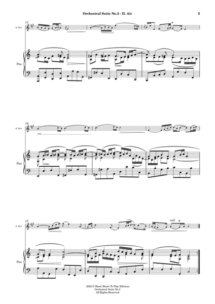 Air on G String - Alto Sax and Piano (Full Score and Parts) image number null