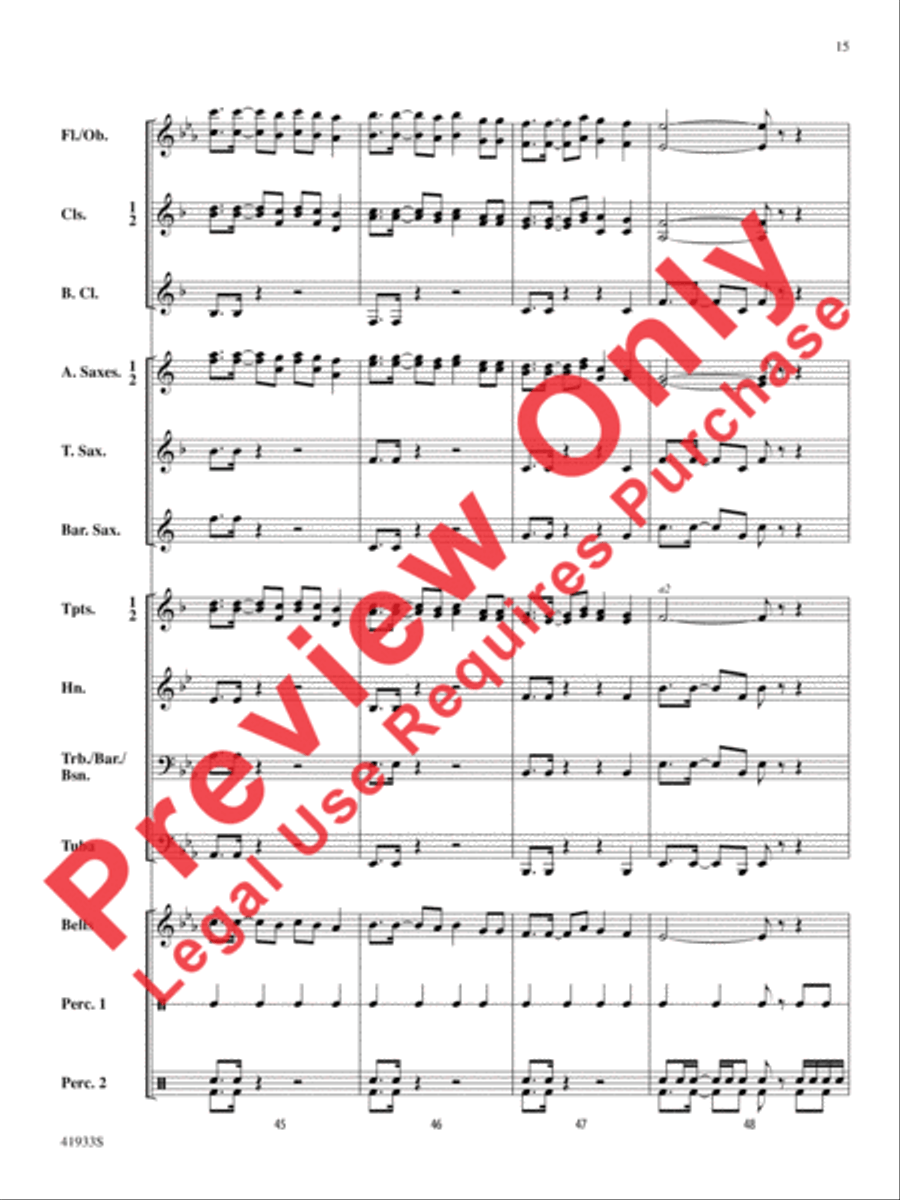 African Alleluia Concert Band scores gallery preview page 16