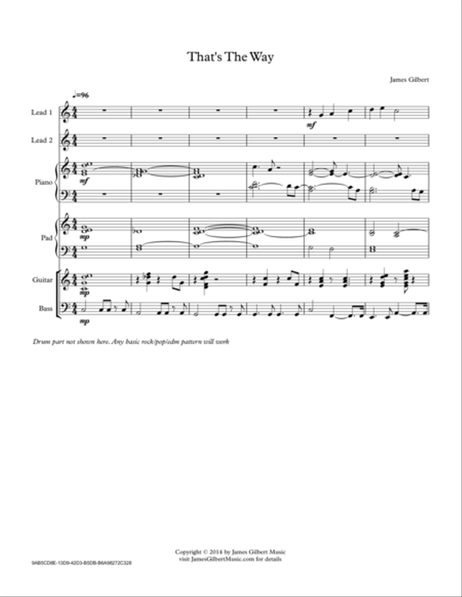 That's The Way Small Ensemble scores gallery preview page 1