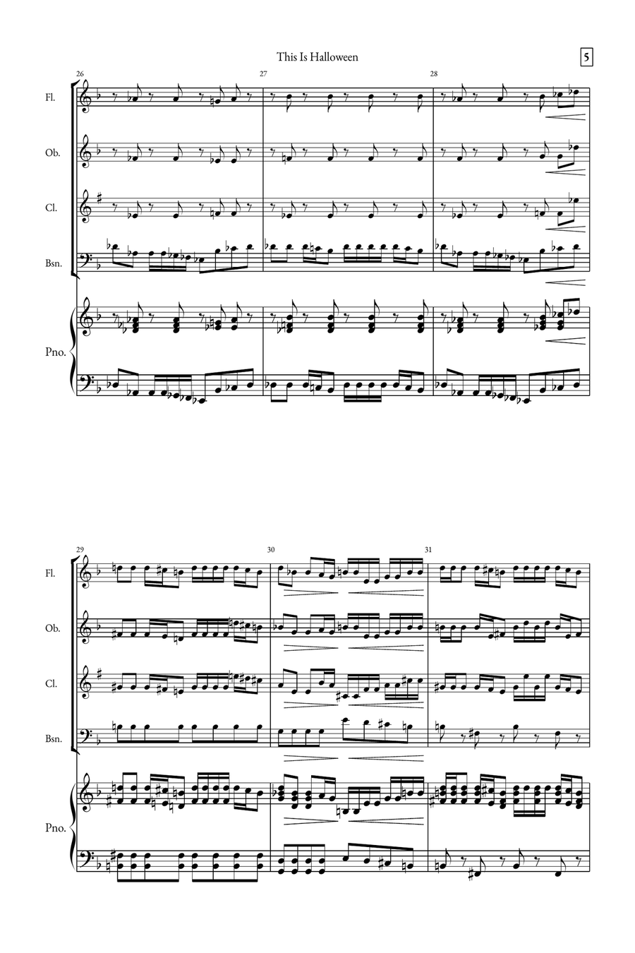 This Is Halloween Small Ensemble scores gallery preview page 5