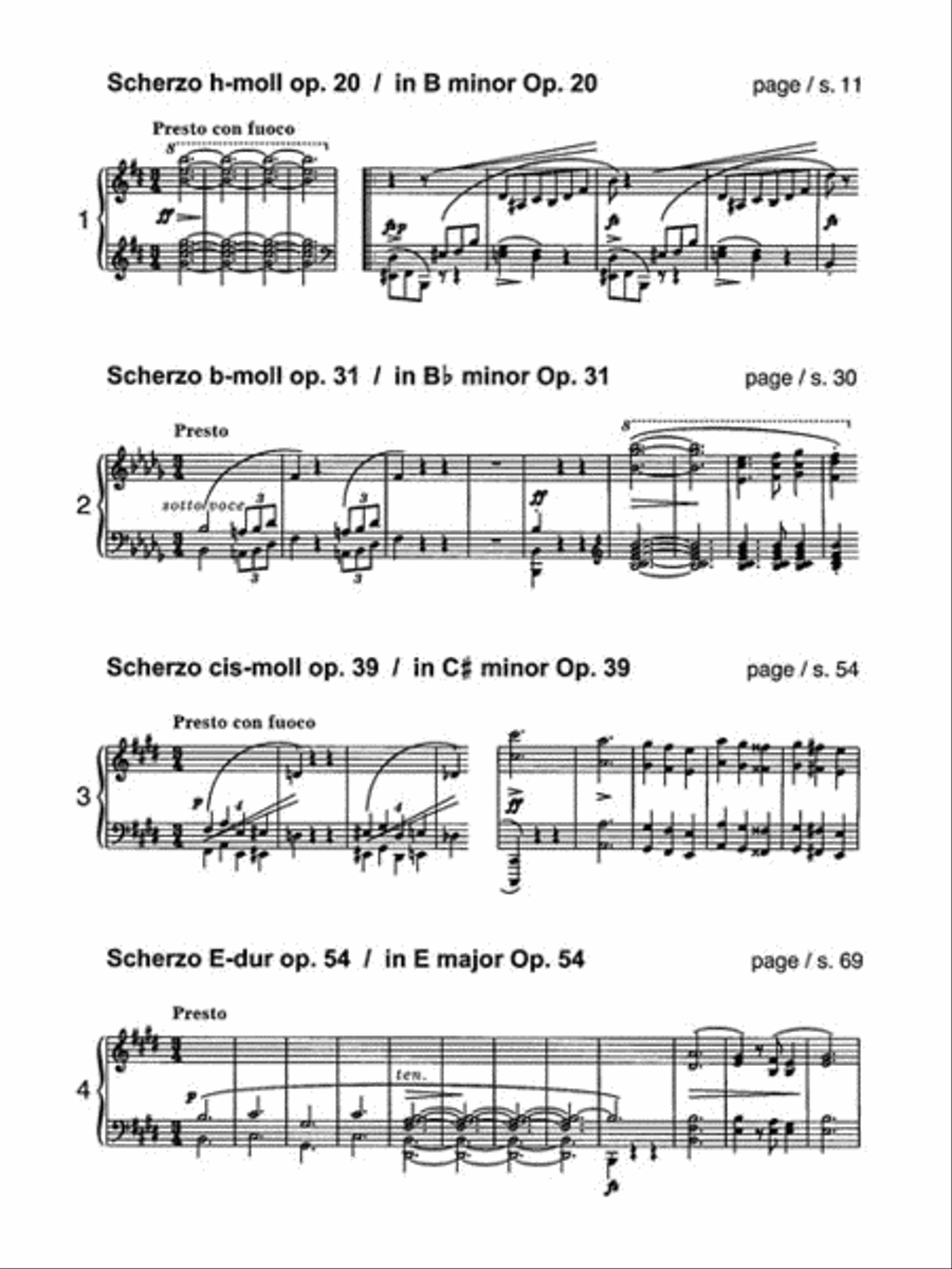 Scherzos Piano Solo scores gallery preview page 2