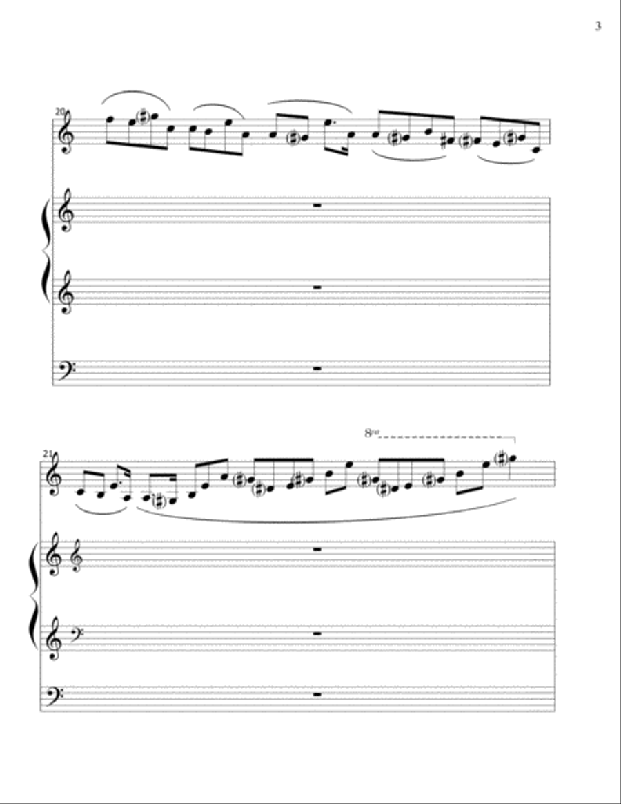 Fantaisie Brillante, Op 20 - Wieniawski - violin and organ String Duet scores gallery preview page 3