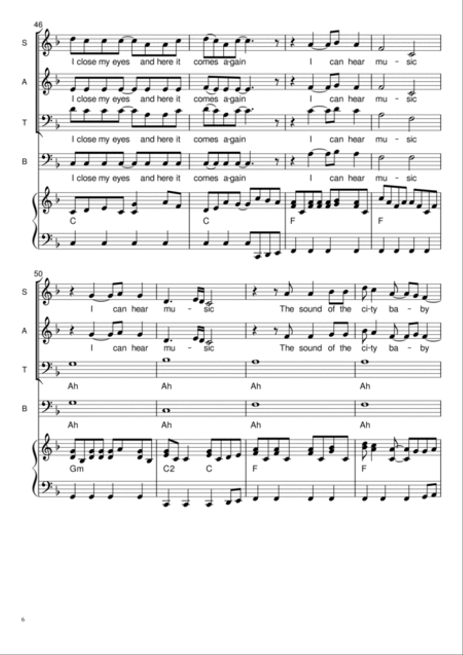 I Can Hear Music 4-Part scores gallery preview page 6