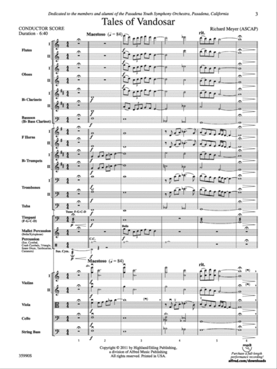 Tales of Vandosar: Score Full Orchestra scores gallery preview page 3