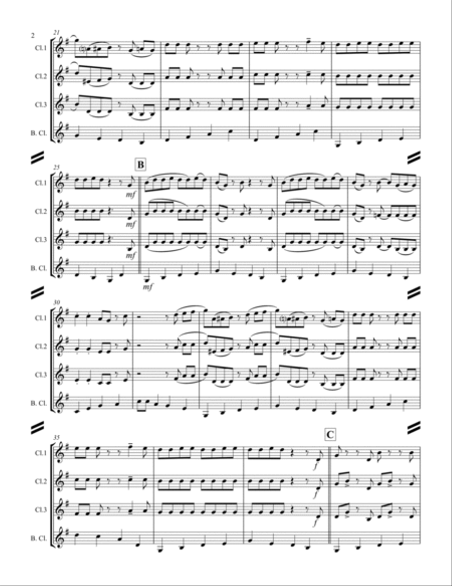 Boogie Woogie Bugle Boy Woodwind Ensemble scores gallery preview page 3