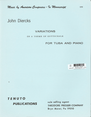 Book cover for Variations On A Theme Of Gottschalk