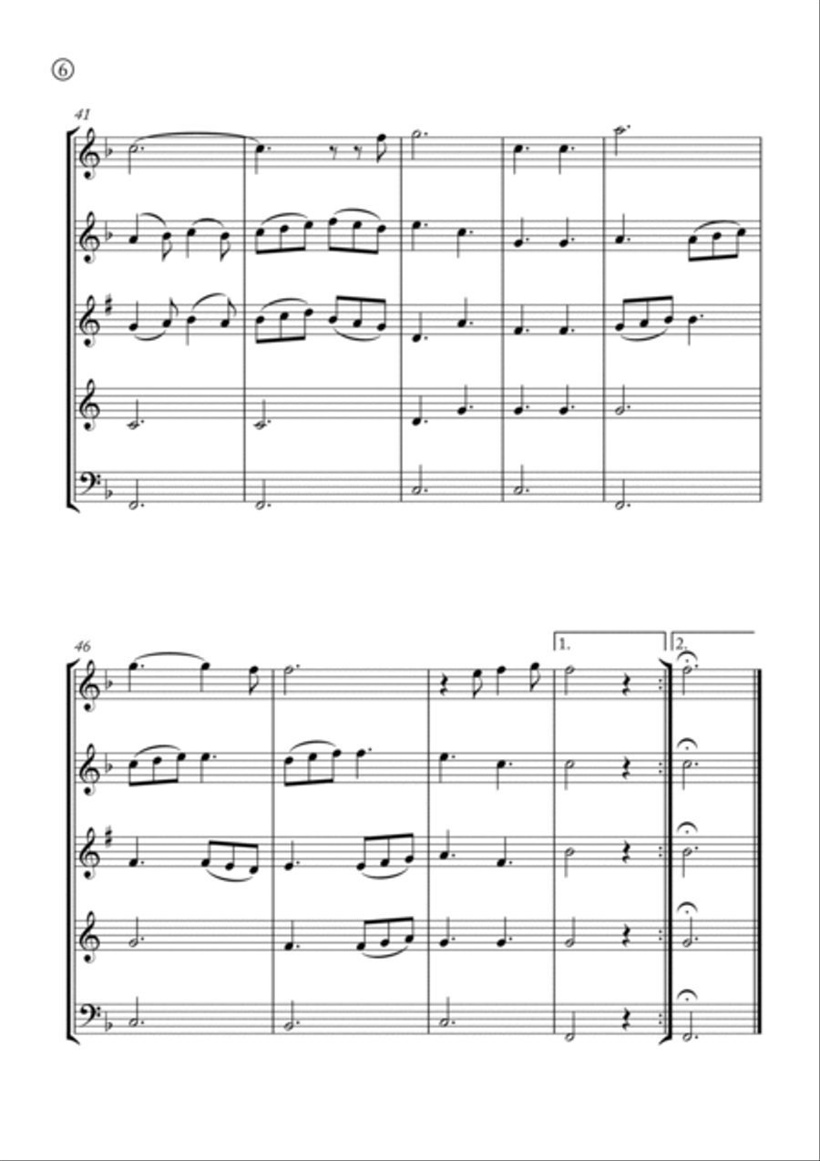 Oh Holy night Woodwind Quintet scores gallery preview page 6