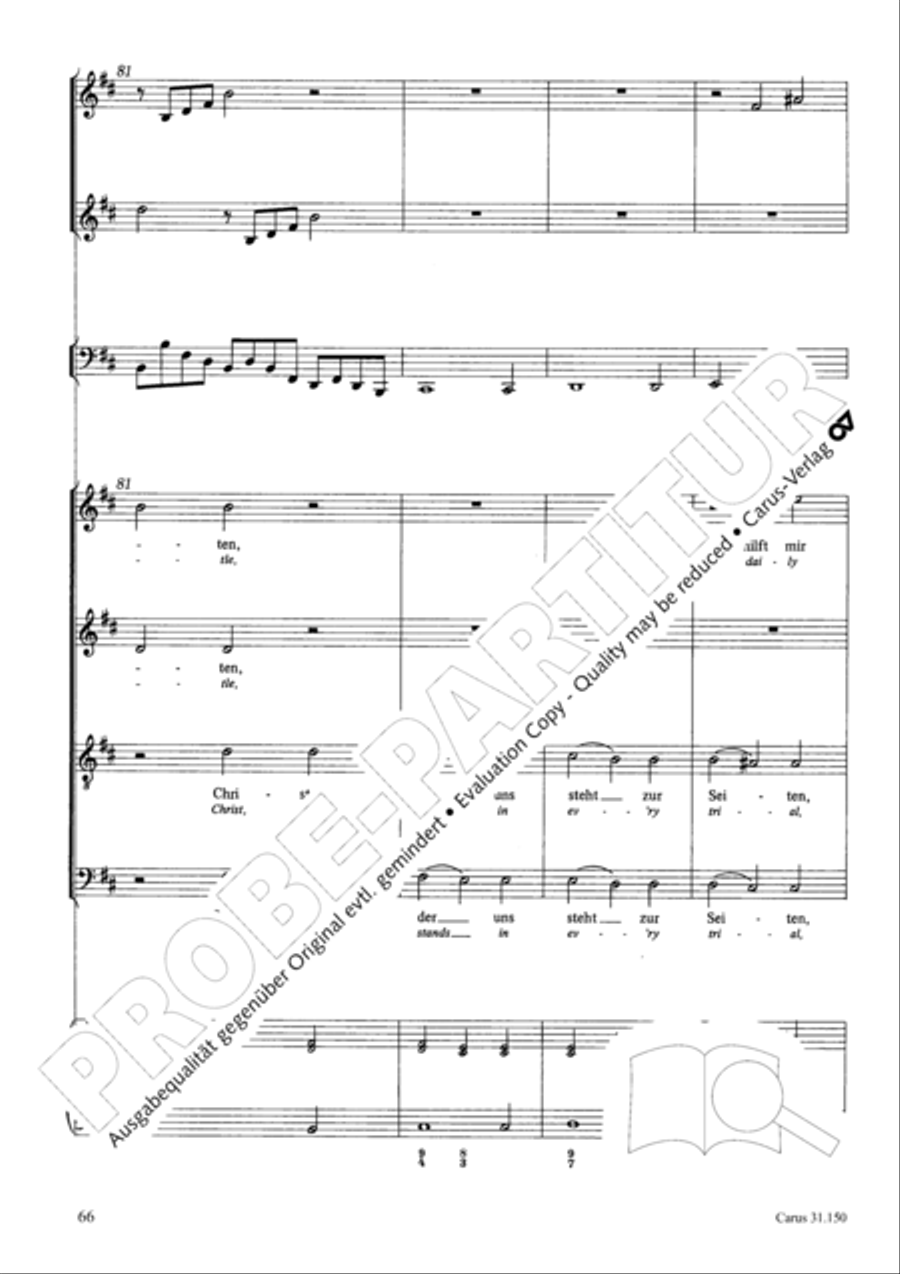 O my Lord, I long for thee (Nach dir, Herr, verlanget mich) 4-Part scores gallery preview page 69