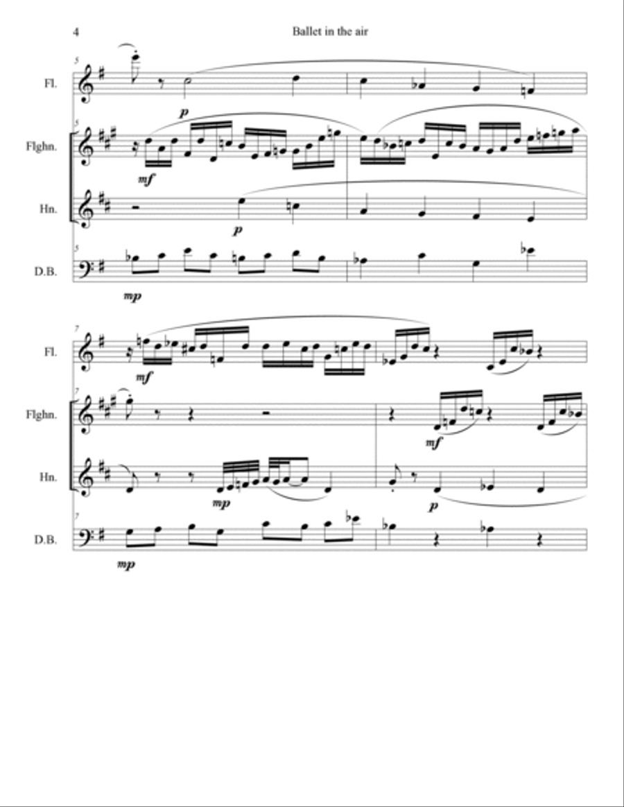 Ballet in the air Chamber Music scores gallery preview page 5