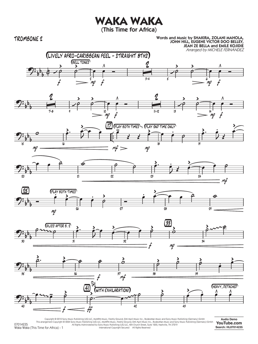 Waka Waka (This Time for Africa) - Trombone 2